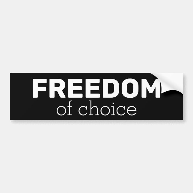 Autocollant De Voiture Liberté de choix (Devant)