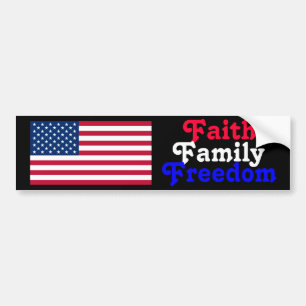 Autocollant De Voiture Liberté de famille de foi
