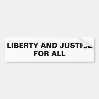 AUTOCOLLANT DE VOITURE LIBERTÉ ET JUSTICE POUR TOUS
