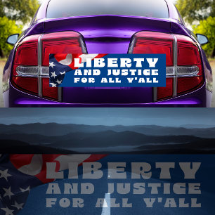 Autocollant De Voiture Liberté et justice Style du Sud