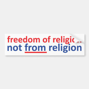 Autocollant De Voiture Liberté religieuse pas de religion