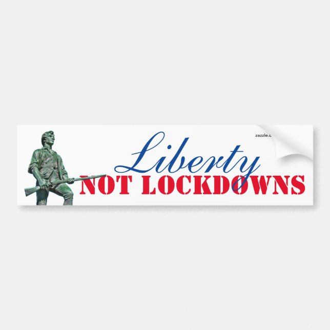 Autocollant De Voiture Liberty Not Lockdowns Bumper Sticker (Devant)