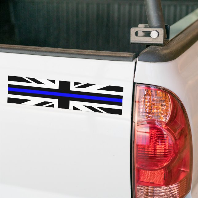 Autocollant De Voiture Ligne Bleue fine - Royaume-Uni (Sur camion)