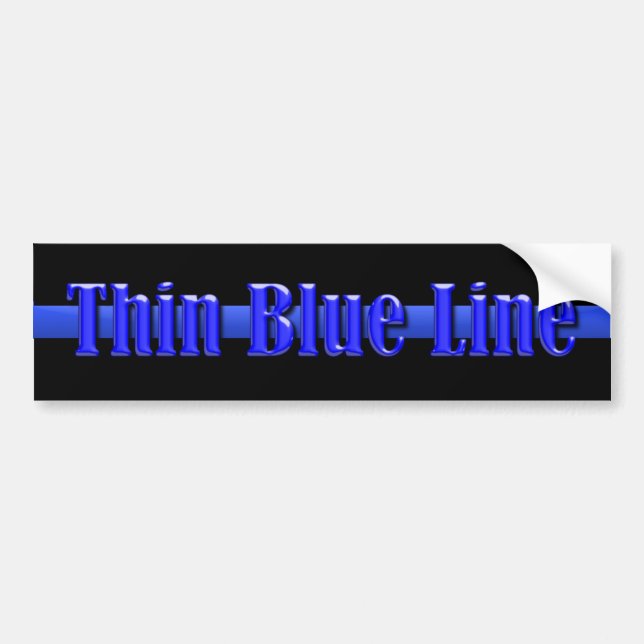 Autocollant De Voiture Ligne bleue mince (Devant)