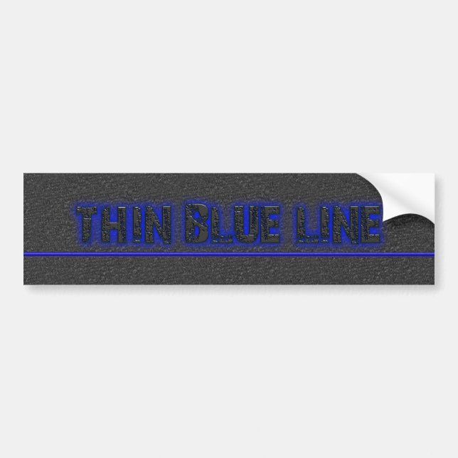 Autocollant De Voiture Ligne bleue mince (Devant)