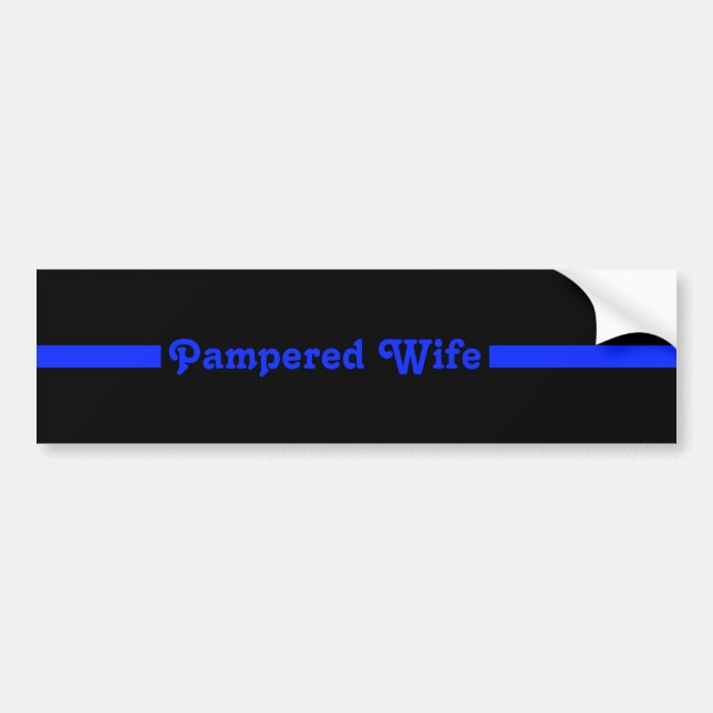 Autocollant De Voiture Ligne Bleue Mince Femme de police choyée (Devant)
