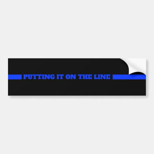 Autocollant De Voiture Ligne Bleue Mince LEO Mettre sur la ligne Support