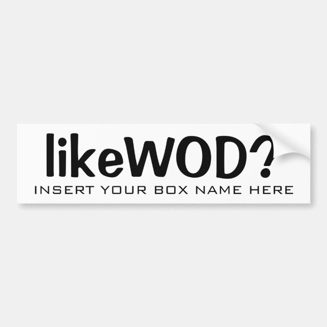 Autocollant De Voiture likeWOD fait sur commande ? Adhésif pour (Devant)
