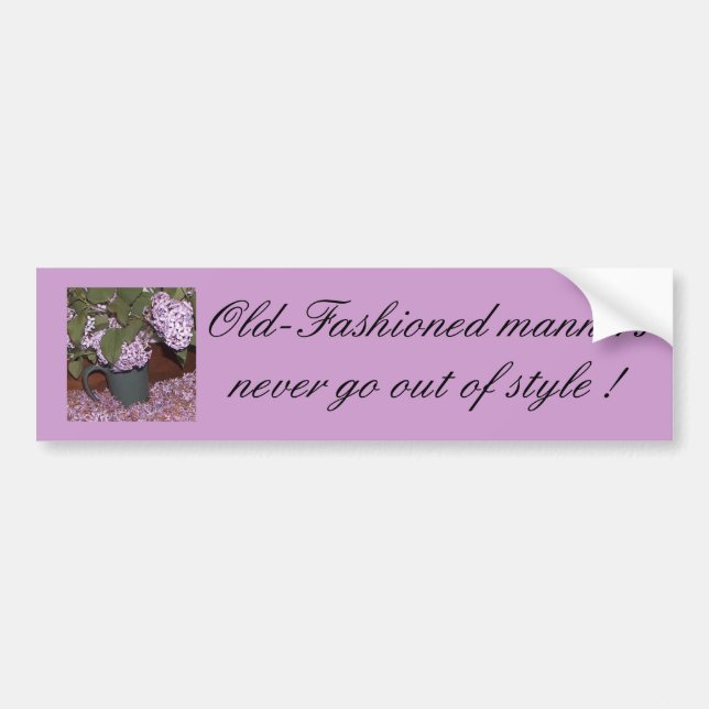 Autocollant De Voiture Lilas démodés,     façons démodées… (Devant)