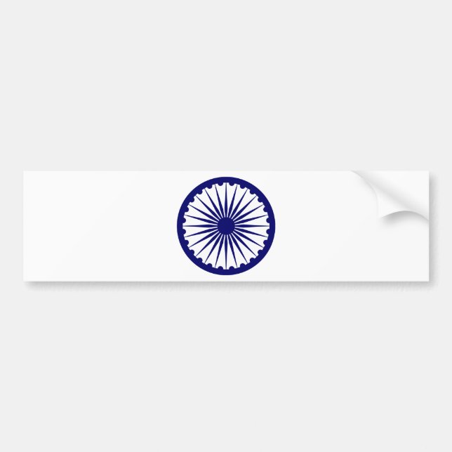 Autocollant De Voiture L'Inde Ashoka Chakra (Devant)