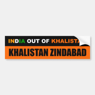 Autocollant De Voiture L'Inde hors de Khalistan