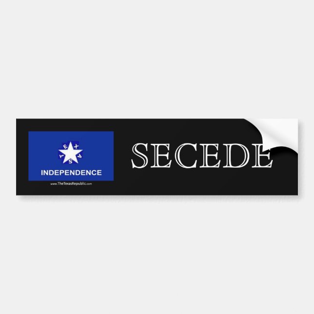 Autocollant De Voiture L'indépendance du Texas - FAITES CÉCESSION (Devant)
