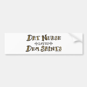 Autocollant De Voiture L'infirmière de Dat aime des saints de DEM