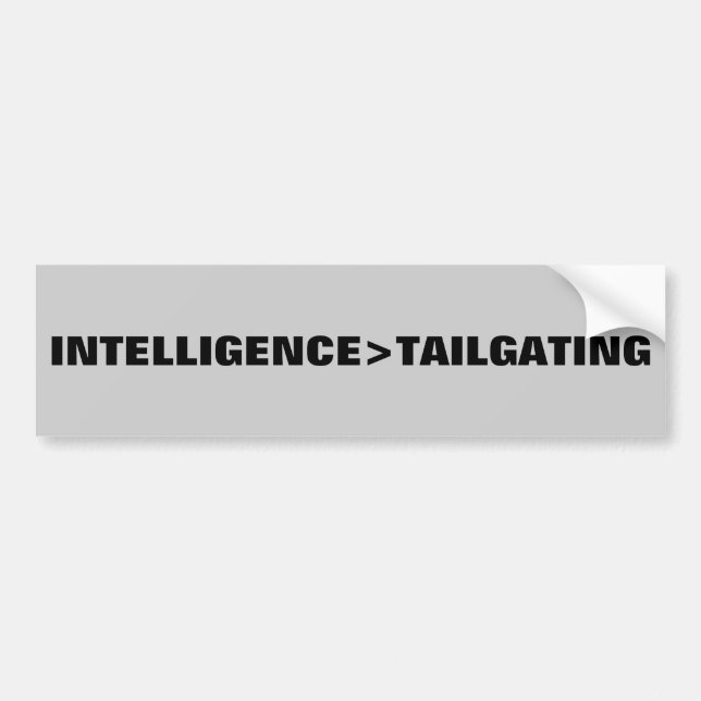 Autocollant De Voiture L'intelligence est plus grande que le non-respect (Devant)