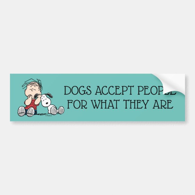 Autocollant De Voiture Linus consolé avec l'oreille de Snoopy (Devant)