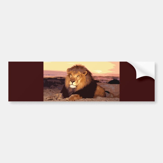 Autocollant De Voiture Lion (Devant)