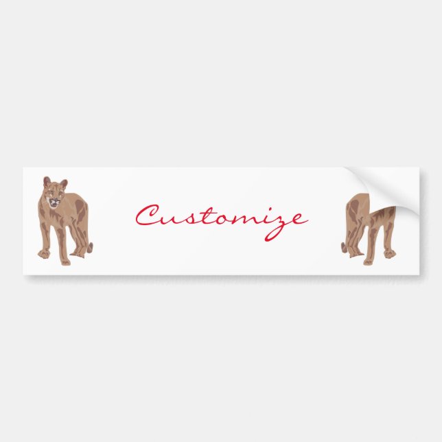 Autocollant De Voiture Lion de la montagne Cougar Puma Thunder_Cove (Devant)