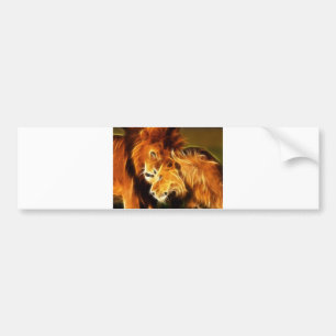 Autocollant De Voiture Lions dans l'amour