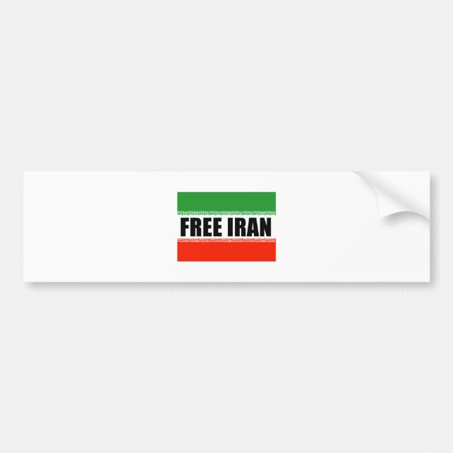 AUTOCOLLANT DE VOITURE L'IRAN LIBRE (Devant)