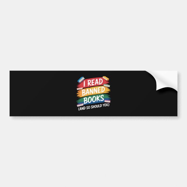 Autocollant De Voiture lire les livres interdits semaine des bibliothécai (Devant)