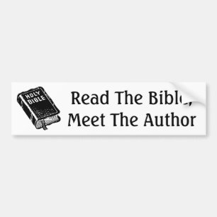Autocollant De Voiture Lisez la bible ; Rencontrez l'auteur