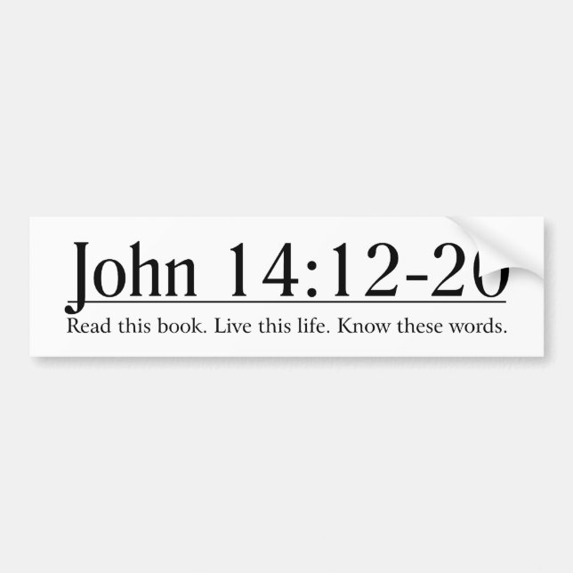 Autocollant De Voiture Lisez le 14h12 de John de bible - 20 (Devant)