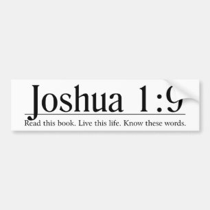 Autocollant De Voiture Lisez le 1:9 de Joshua de bible