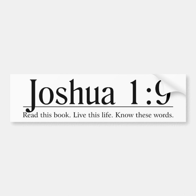 Autocollant De Voiture Lisez le 1:9 de Joshua de bible (Devant)