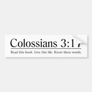Autocollant De Voiture Lisez le 3h17 de Colossians de bible