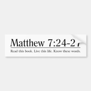 Autocollant De Voiture Lisez le 7h24 de Matthew de bible - 27