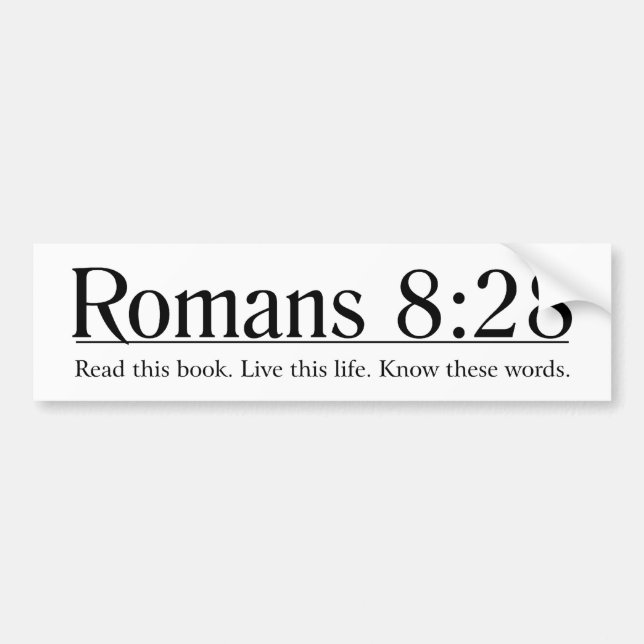 Autocollant De Voiture Lisez le 8h28 de Romains de bible (Devant)