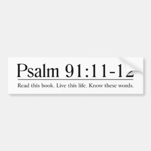 Autocollant De Voiture Lisez le 91:11 de psaume de bible - 12