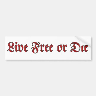 Autocollant De Voiture Live Free ou Die