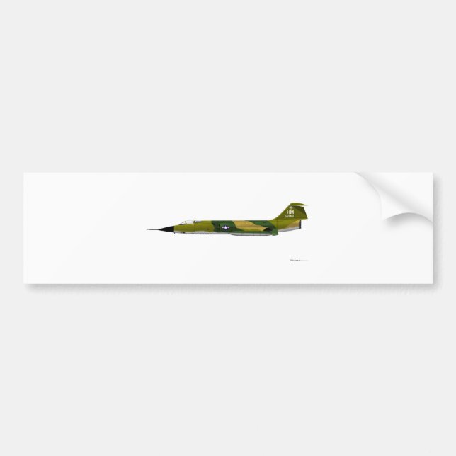 Autocollant De Voiture Lockheed F-104 Starfighter (Devant)