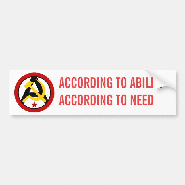 Autocollant De Voiture logo Anarcho-communiste (Devant)