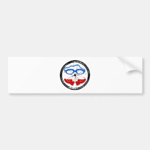 Autocollant De Voiture Logo artistique frais de triathlon