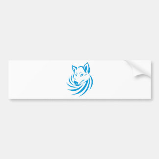 Autocollant De Voiture Logo bleu fait sur commande de loup