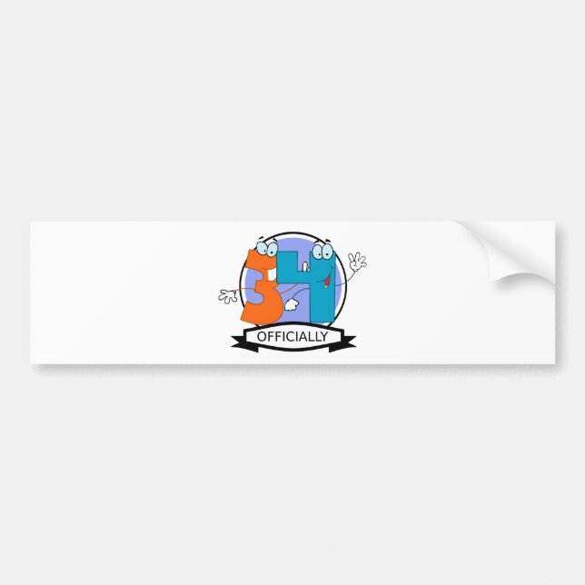 Autocollant De Voiture Logo d'anniversaire officiel 34 (Devant)