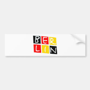 Autocollant De Voiture Logo de Berlin, Allemagne dans des carrés