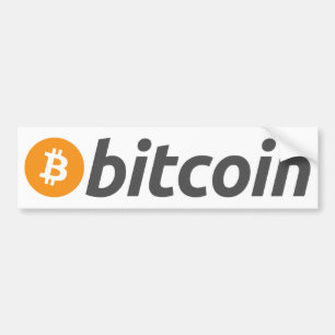 Autocollant De Voiture Logo de Bitcoin + texte