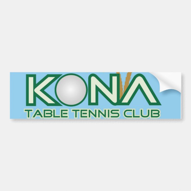Autocollant De Voiture Logo de club de ping-pong de Kona (Devant)