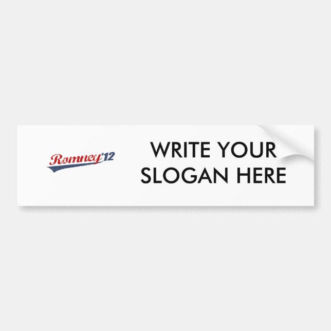 AUTOCOLLANT DE VOITURE LOGO DE ROMNEY '12 (Devant)