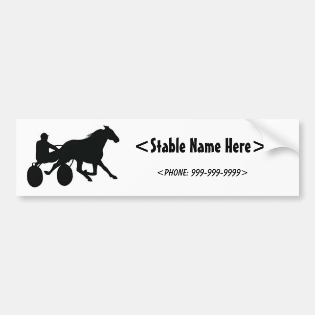 Autocollant De Voiture Logo de Standardbred de course d'attelages (Devant)