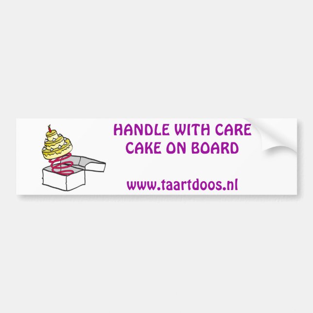 Autocollant De Voiture logo de taartdoos, rijderTaart BO aan de (Devant)