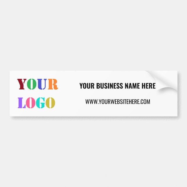 Autocollant De Voiture Logo de votre entreprise et Sticker pour pare-choc (Devant)