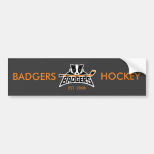 Autocollant De Voiture Logo d'hockey de blaireaux