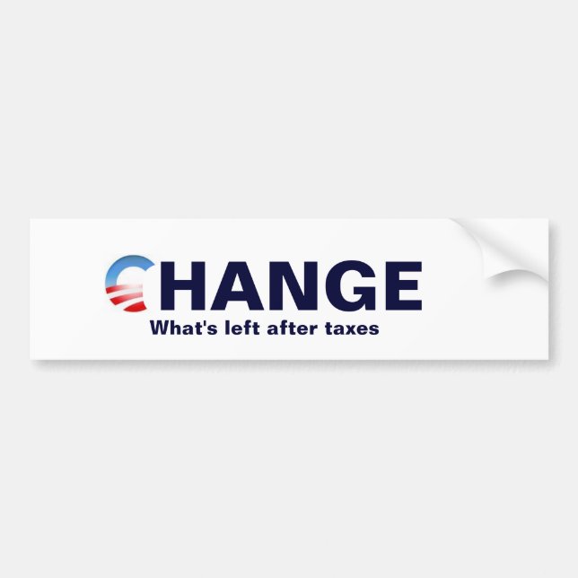 Autocollant De Voiture logo d'obama, changement, après ce qu'est parti… (Devant)