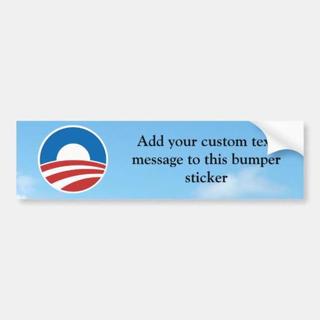 Autocollant De Voiture Logo d'Obama-o avec le bleu (Devant)