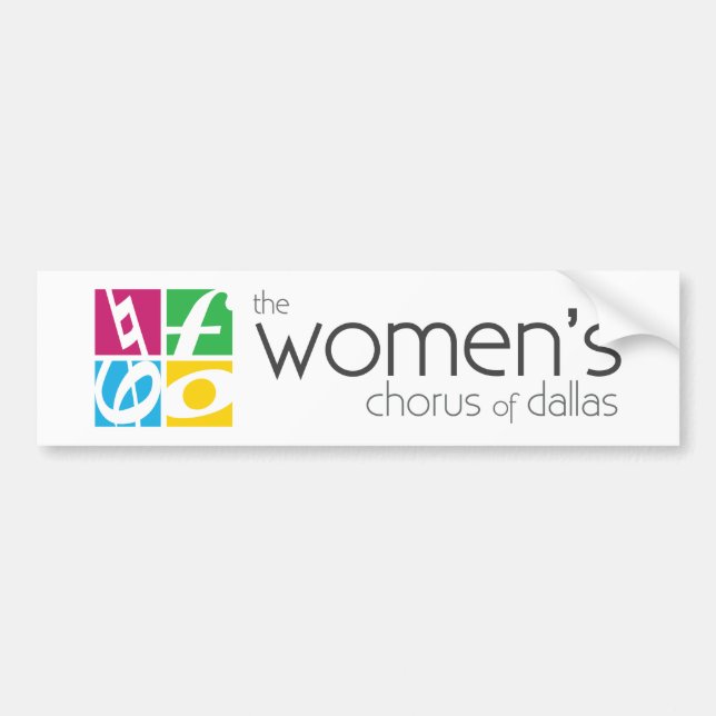 Autocollant De Voiture Logo du choeur féminin de Dallas (Devant)
