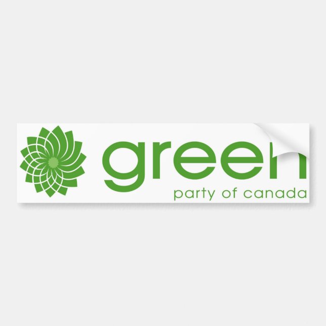 Autocollant De Voiture Logo du Parti Vert du Canada (Devant)